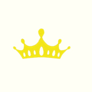 May include: A yellow crown with a pointed top and five points on each side.