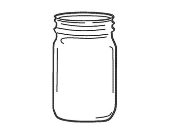 Mason Jar simply silhouette tripple bean  outline stitch design / INSTANT Welcome banner simply embroidery pearl stitch designs