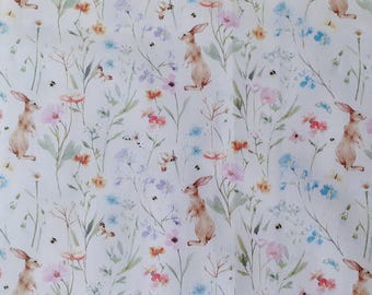 Printed fabric "Florence" Rabbits - Westfalenstoff