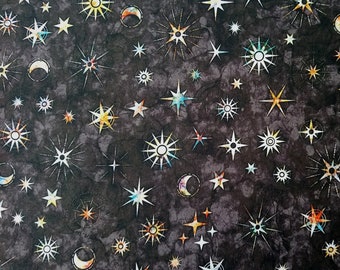 Moonstar - lancer d'étoiles brun noir vendu au mètre