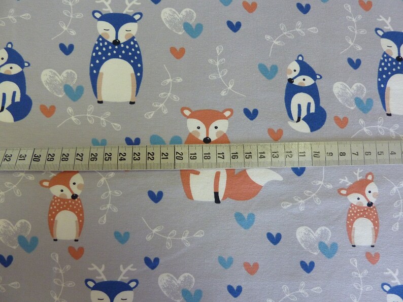 BW-Jersey Fox Love light grey