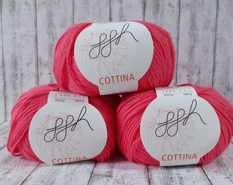 Woll-Paket "Cottina" 400g kaugummipink - Baumwolle