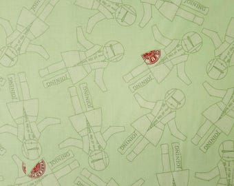 She Who Sews "paper dolls on green"