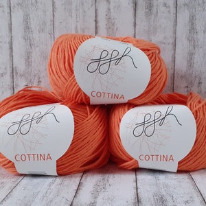 Woll-Paket Cottina 450g orange Baumwolle Bild 1