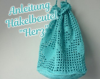 Instructions "Crochet bag heart" from Cottina - PDF instructions in German