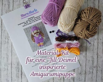 Material kit for Jill Deimel GNTM '26 inspired amigurumi doll
