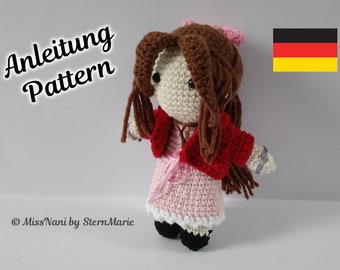 Aerith Gainsborough Amigurumi FF VII inspiriert - PDF Anleitung deutsch