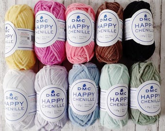 10-pack "Happy Chenille" DMC 150g - assorted colors