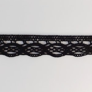 Hochwertige Webspitze Meterware schwarz