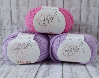 Woll-Paket 550g ggh "Tavira" flieder/pink