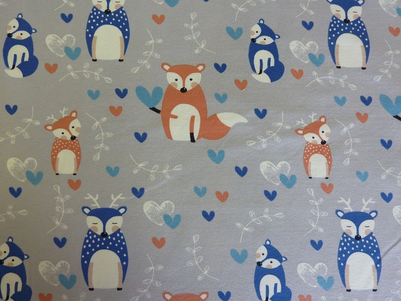 BW-Jersey Fox Love light grey