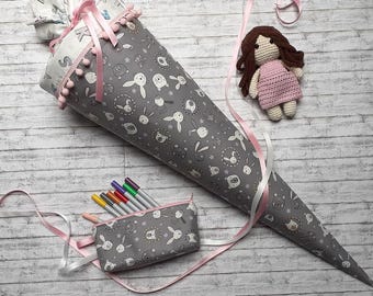 School cone/fabric cover "Bella Bunny" without blank!