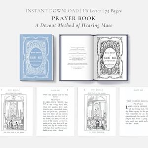 Livre de prières illustré de la messe tridentine en latin pour le rite catholique romain | Une méthode fervente pour entendre la messe | Missel imprimable à téléchargement immédiat