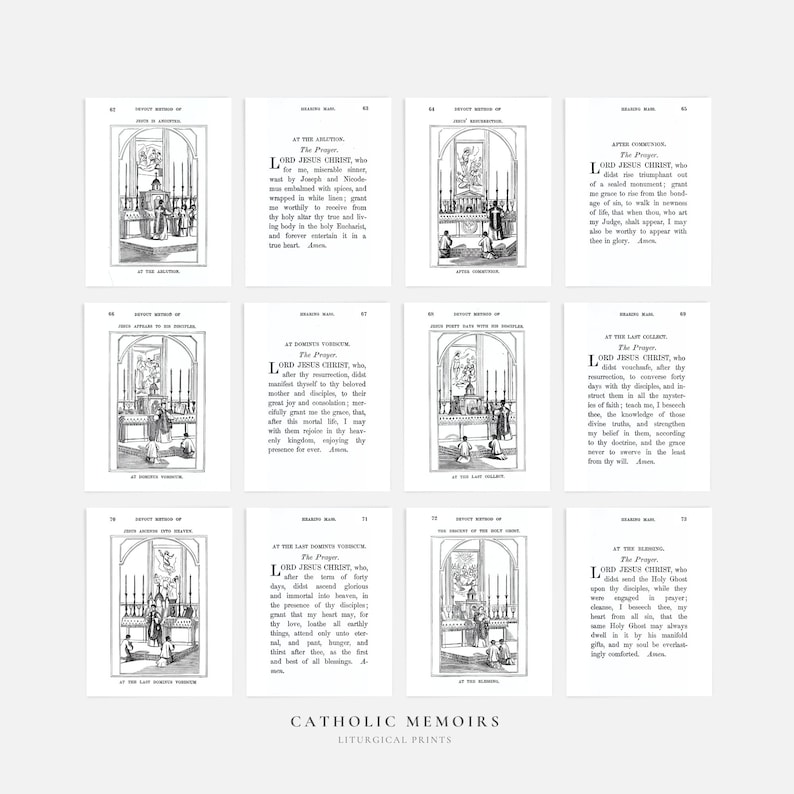 Tridentine Latin Mass Illustrated Prayer Book for Roman Catholic Rite | A Devout Method of ...