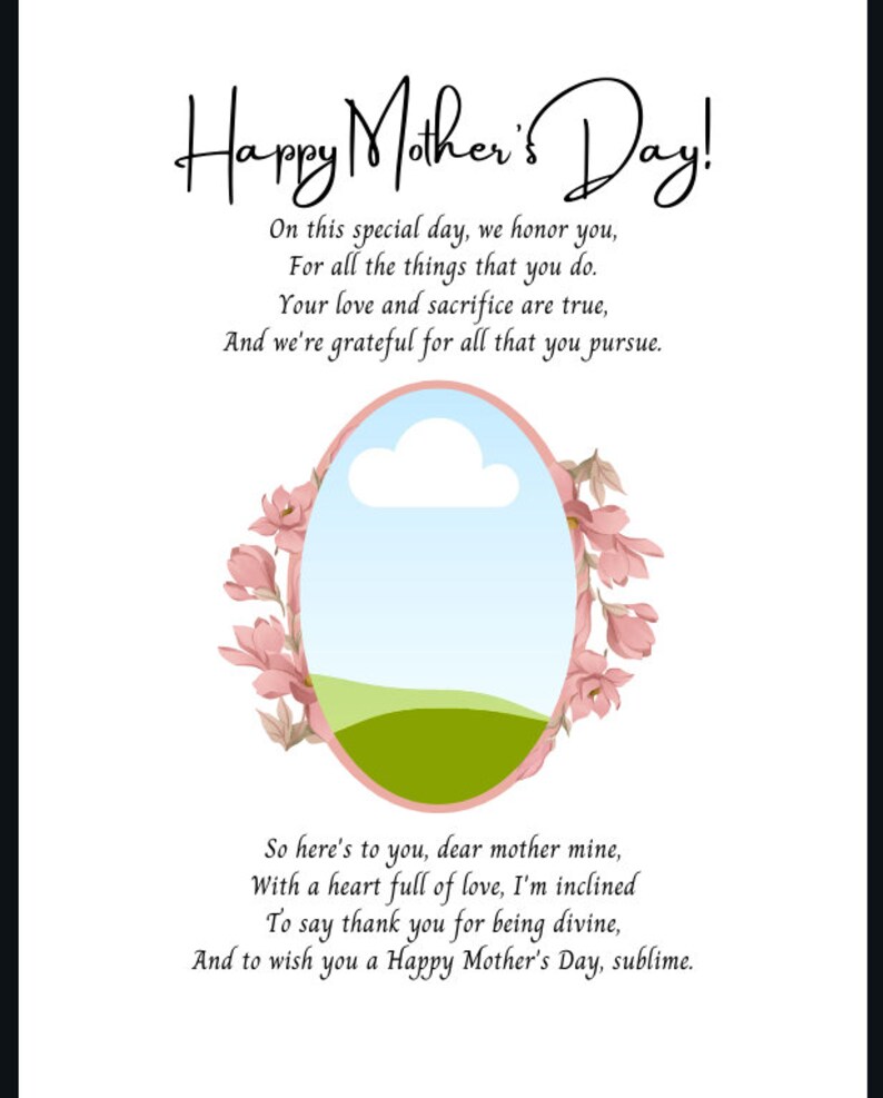Editable Canva Templateprintable Mother's Day Picture Frame Gift 3