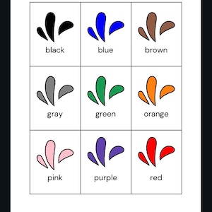Printable Learning my colors - flashcards