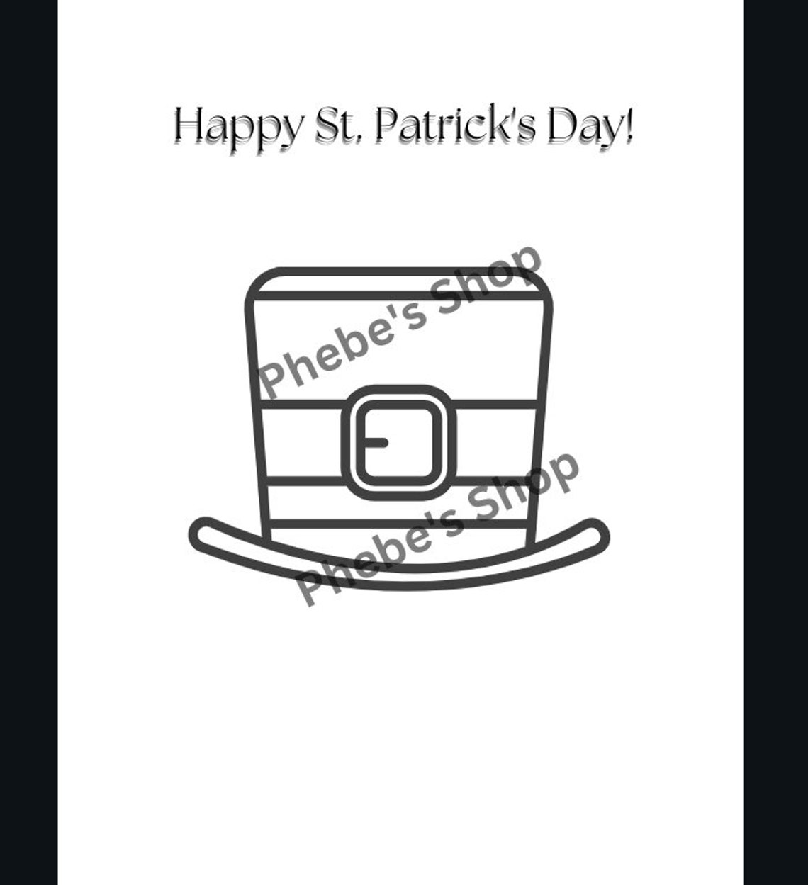 Printable St Patrick's Day Leprechaun Hat Template, Big and Small Size Printable St Patrick's Day Leprechaun Hat Template, Big and Small Size