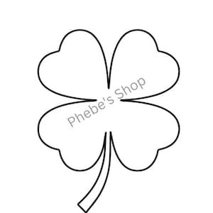 Printable St Patrick&#39;s Day Shamrock template, big and small size