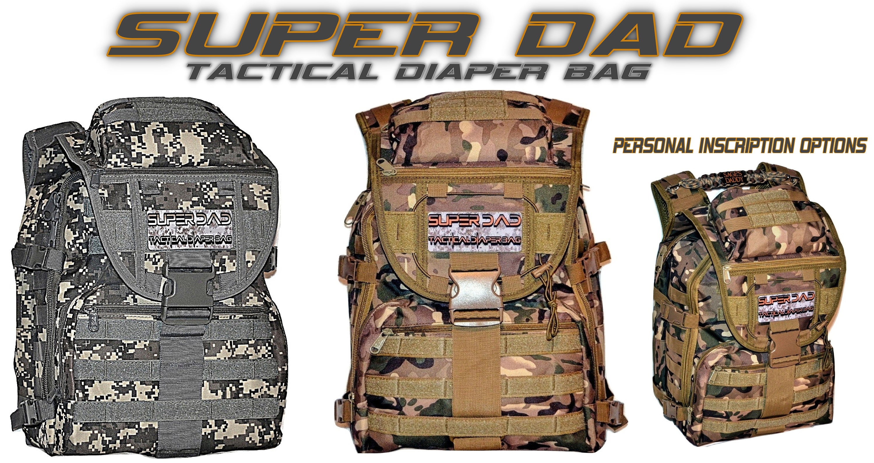 SUPER DAD Mens Diaper Bag Tactical Backpack Camo Diaper Etsy