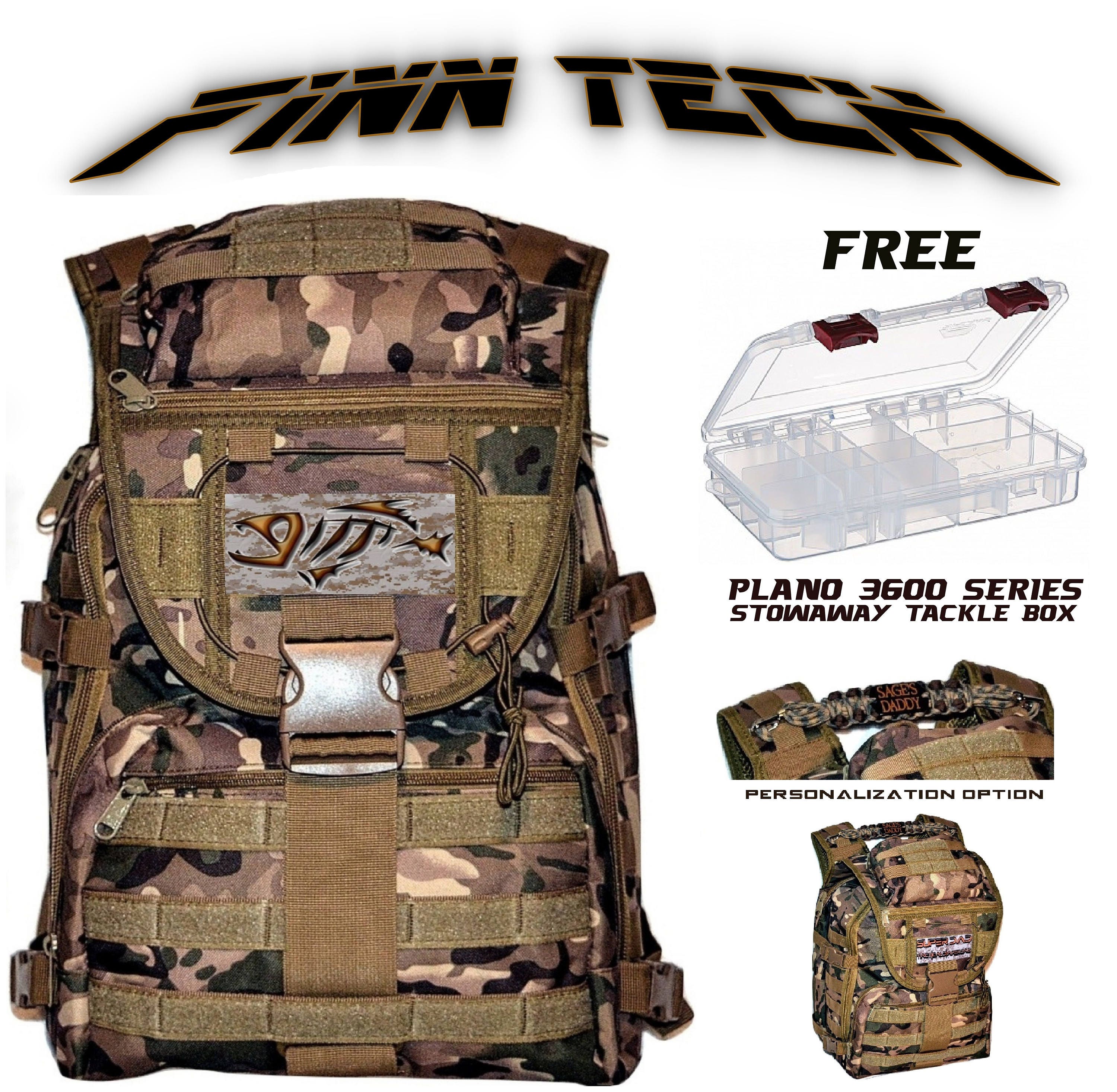 Camo Fishing Gear Bag Tackle Box Pack w / frei Plano Tackle Etsy