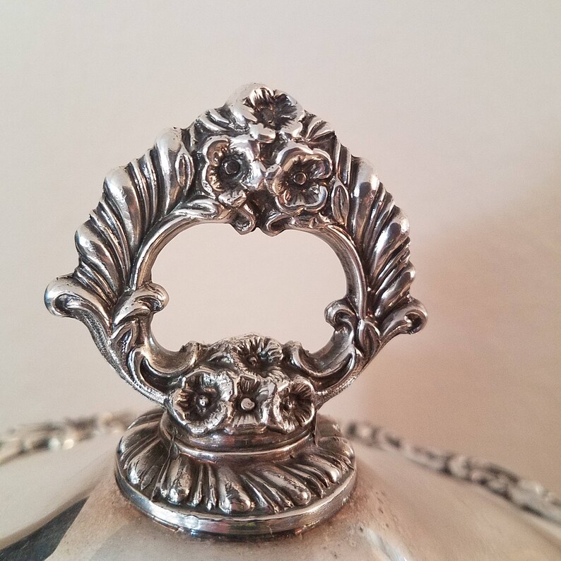 Vintage Silver Plate Buffet Stand / Round Pyrex Glass Baking Etsy