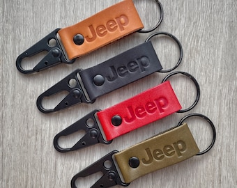 jeep leather keychain