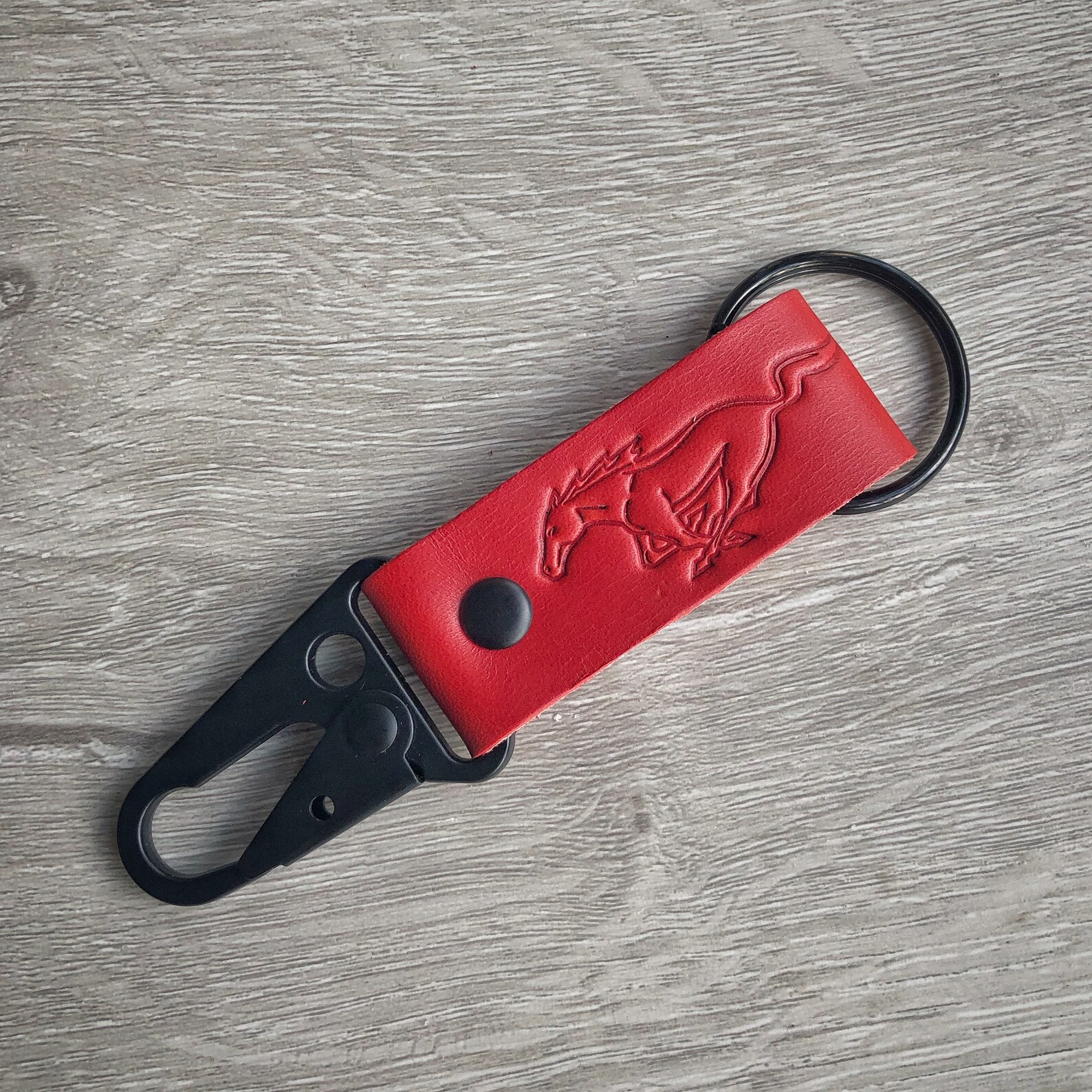 Mustang Keychain Leather Mustang keychain Ford Mustang Etsy