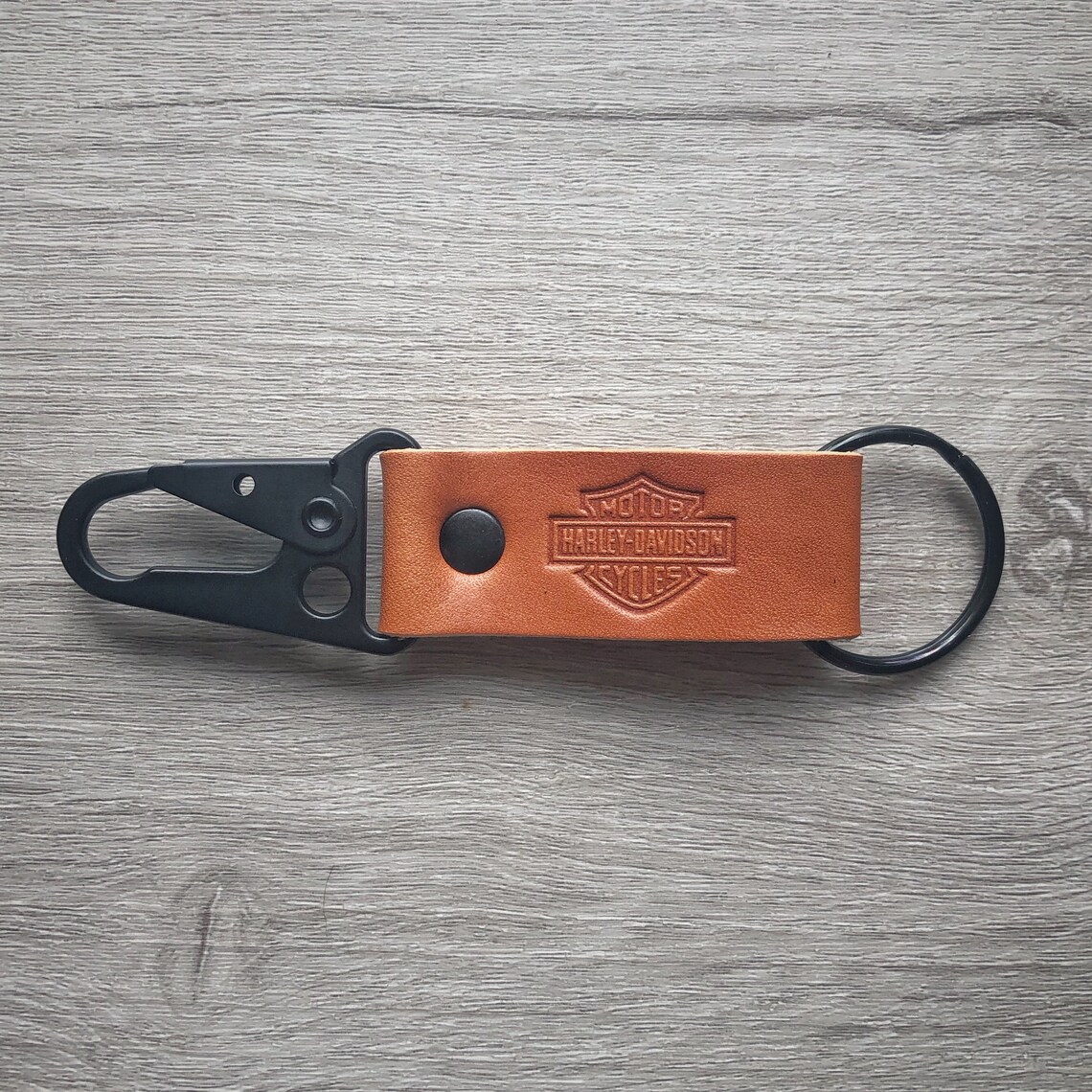 Harley keychain Leather Harley keychain Harley Davidson Etsy