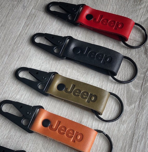 jeep leather keychain