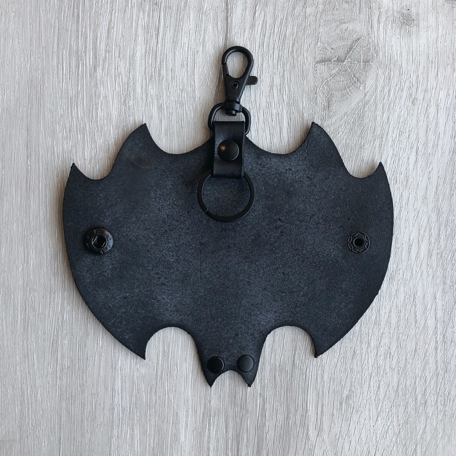 Bat Keychain Leather Bat Keychain Bat Leather Handmade Etsy