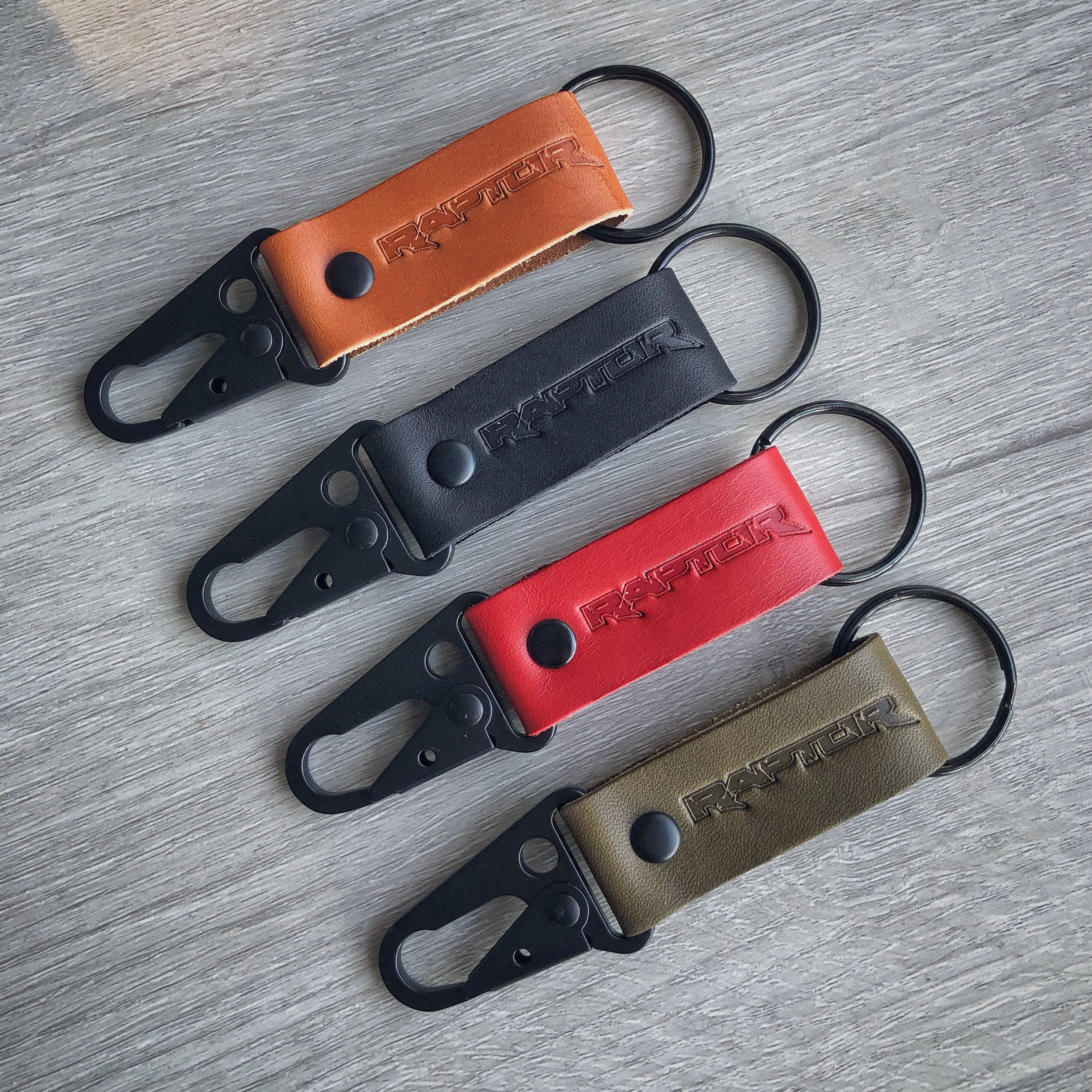 Raptor Keychain, Leather Raptor keychain, Ford Raptor leather keychain