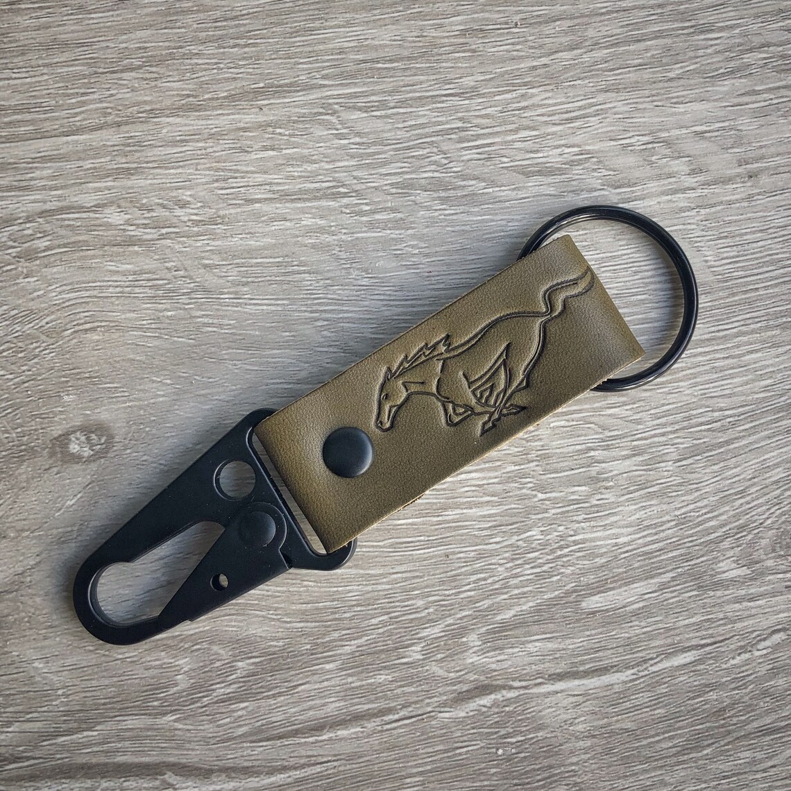 Mustang Keychain Leather Mustang keychain Ford Mustang Etsy