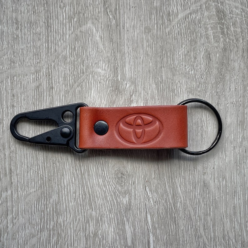 Toyota Keychain Leather Toyota keychain Toyota leather Etsy