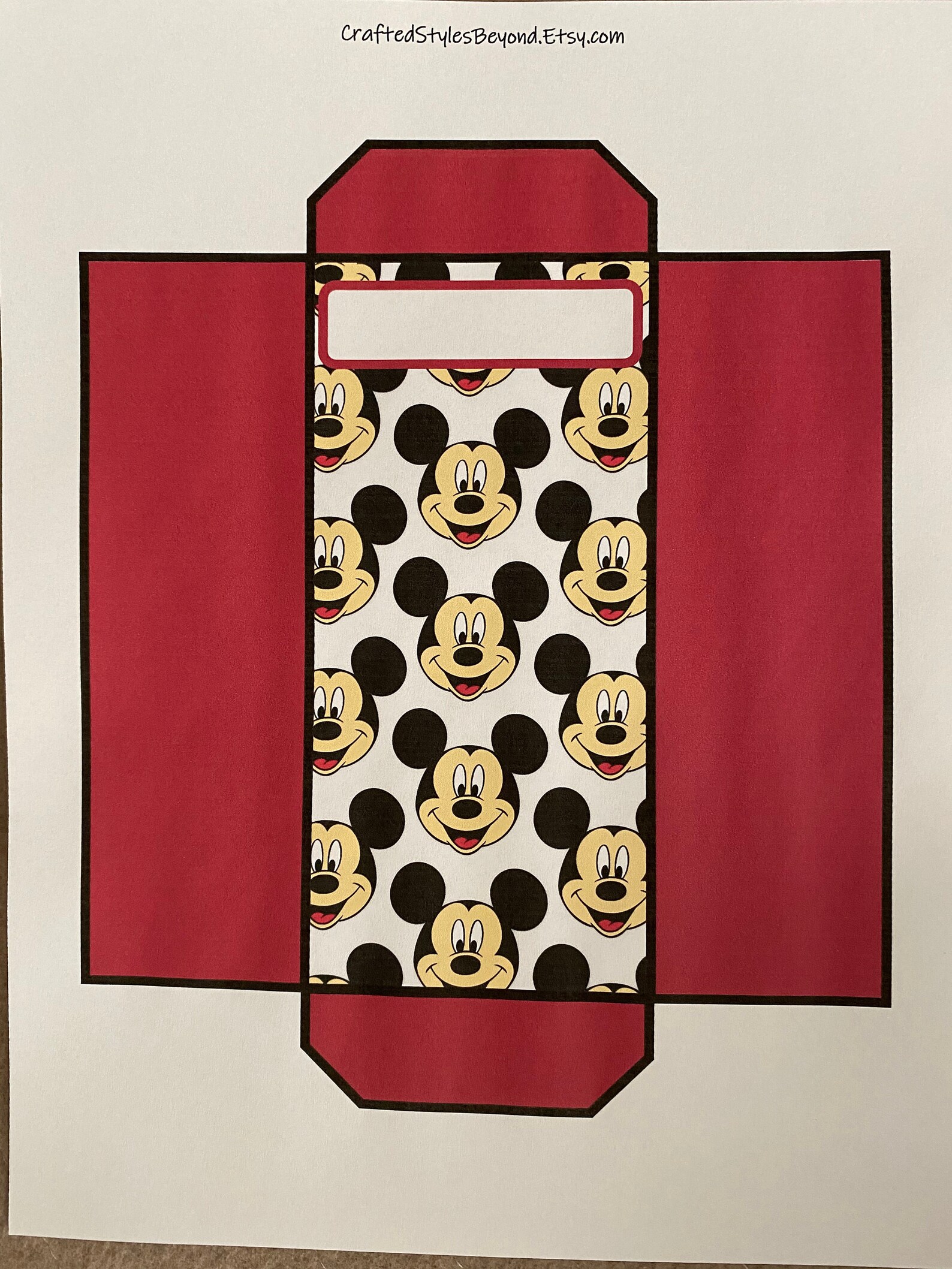Printable Money Envelope PDF Mickey Mouse inspired | Etsy