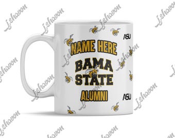 Personalized Alabama State University 11oz Alumni Mug – Customizable Grad Gift