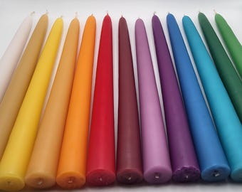 10 Pairs Scented Paraffin Taper Candles - Hand-dipped, Dripless, Paraffin