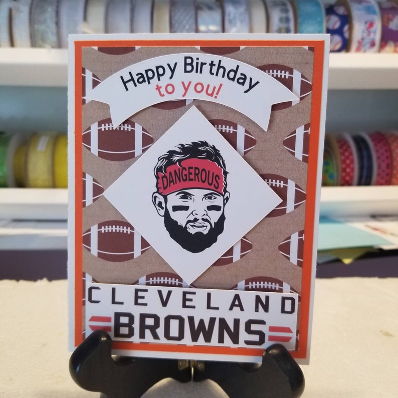 Cleveland Browns Baker Mayfield Birthday Card For The Ultimate Browns