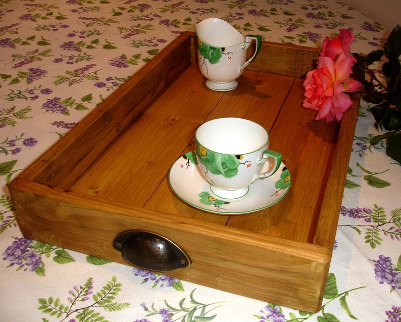 Rustic Wooden Tray Handmade Wooden Tea Tray Serving Tray Etsy UK