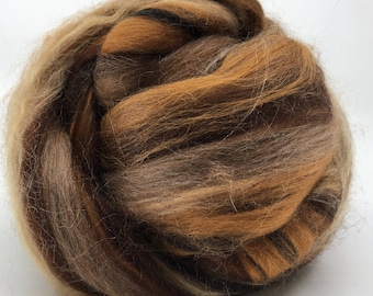 Milky Way Big Sky Fiber Arts Signature Blend One Ounce  Merino Tussah Silk Combed Top Wool Roving for Felting, Spinning