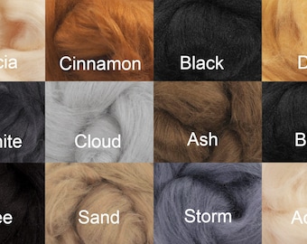 Sale! Tussah Silk, Brown and Black, One Ounce Color  For Felting or Spinning