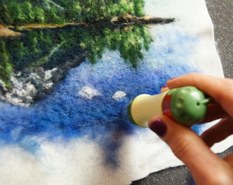 Clover Needle Felting Tool, five needles, super fast, 2d felting, 3d felting