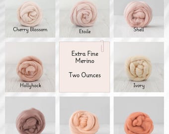 Extra Fine Merino Two Ounces for Felting, Spinning, and Fiber Arts