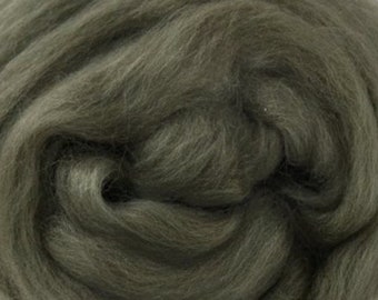 Two Ounces Extra Fine Merino Wool Roving, Color Moss