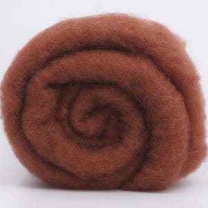 Redwood New Zealand Carded Wool Batt One Ounce for Wet and Dry Felting, short fiber