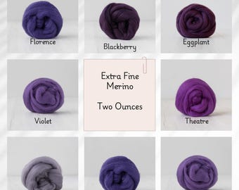 Extra Fine Merino Two Ounces for Felting, Spinning, and Fiber Arts