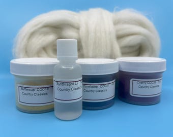 Primary Colors Dye Kit for Needle or Wet felting
