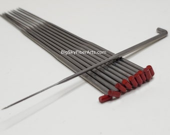 40 Twist Felting Needles - 10 color-coded - in a cardboard tube with cap for needle felting