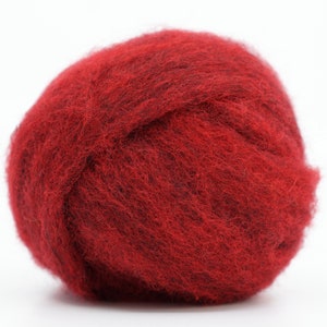 Bulky Carded Corriedale One Ounce for Needle Felting Pinwheel