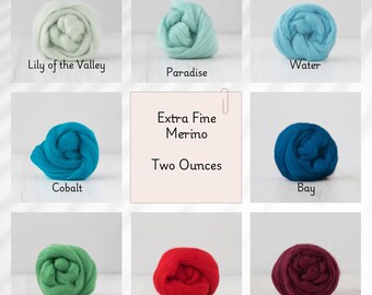 Extra Fine Merino Two Ounces for Felting, Spinning, and Fiber Arts