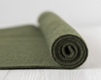 Army 2 MM Wool Felt 30 cm by 30 cm (11.8 by 11.8 inches) for Felted Paintings, Crafts, and Fiber Arts